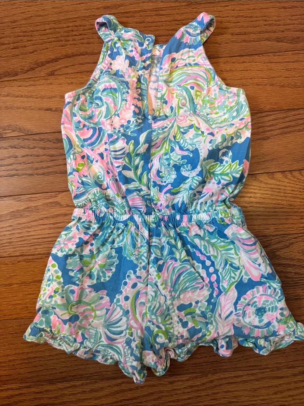 Lilly Pulitzer girls Multicolor Paisley Halter Romper, size xs 2-3
